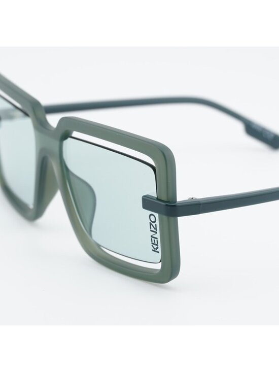 Kenzo KZ40049U 94N Sunglasses Green Square Frame, Green Lenses main image 4